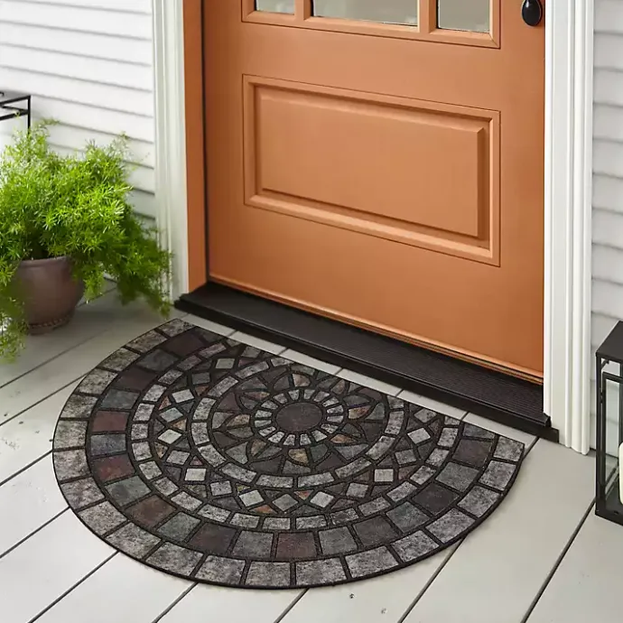 Discount Kirklands Home Mythos Stone Mosaic Slice Doormat