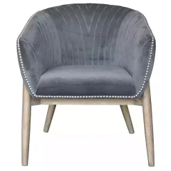 Online Kirklands Home Nadia Velvet Club Chair Gray