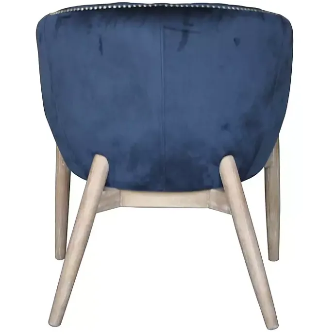 Online Kirklands Home Nadia Navy Velvet Club Chair Blue