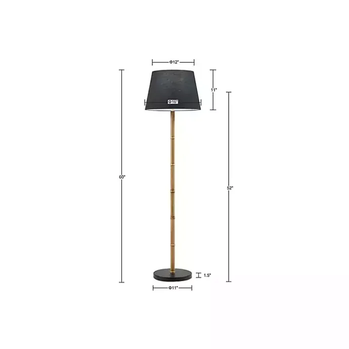 Kirklands Home Nassau Bamboo Martha Stewart Floor Lamp Black