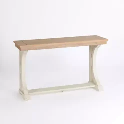 Hot Kirklands Home Natural & Cream Wood Bristol Console Table Tan