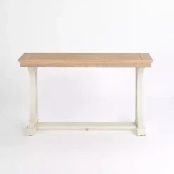 Hot Kirklands Home Natural & Cream Wood Bristol Console Table Tan