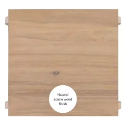 Kirklands Home Natural Prismatic Wood Accent Table Brown