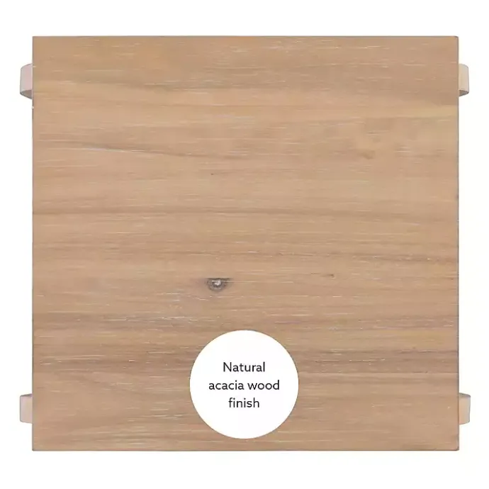 Kirklands Home Natural Prismatic Wood Accent Table Brown