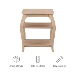 Kirklands Home Natural Prismatic Wood Accent Table Brown