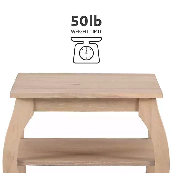 Kirklands Home Natural Prismatic Wood Accent Table Brown