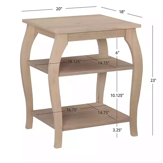 Kirklands Home Natural Prismatic Wood Accent Table Brown