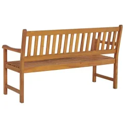 Online Kirklands Home Natural Acacia Wood Bench with Pop-Up Table Tan