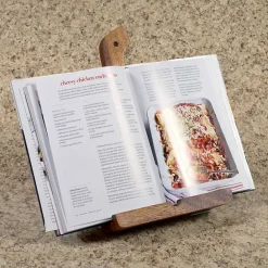 Online Kirklands Home Natural Acacia Wood Cookbook Holder Brown