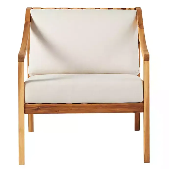 Sale Kirklands Home Natural Acacia Wood Outdoor Club Chair