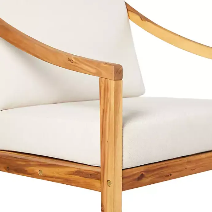 Sale Kirklands Home Natural Acacia Wood Outdoor Club Chair