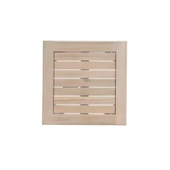 Discount Kirklands Home Natural Acacia Wood Slatted Outdoor Side Table Tan