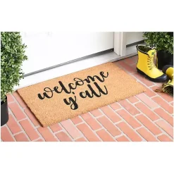 Best Kirklands Home Natural and Black Welcome Y'all Doormat