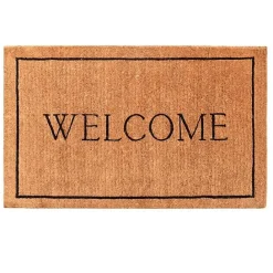 Discount Kirklands Home Natural and Black Welcome Doormat, 48x30 in.
