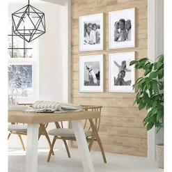 New Kirklands Home Natural and White 4-pc. Gallery Wall Frame Set
