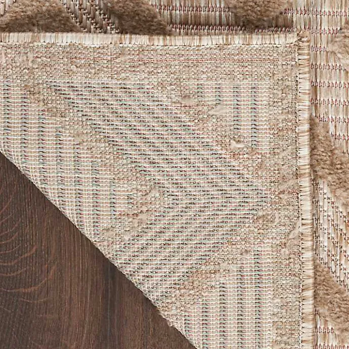 Clearance Kirklands Home Natural Beige Diamond Indoor/Outdoor Area Rug, 5x7 Tan