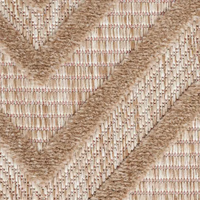 Clearance Kirklands Home Natural Beige Diamond Indoor/Outdoor Area Rug, 5x7 Tan