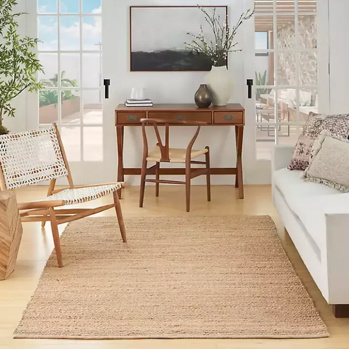 Kirklands Home Natural Bleach Jute Reversible Area Rug, 4x6 Tan