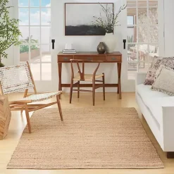 Online Kirklands Home Natural Bleach Jute Reversible Area Rug, 5x7 Tan