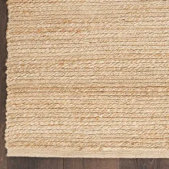 Kirklands Home Natural Bleach Jute Reversible Area Rug, 8x10 Tan