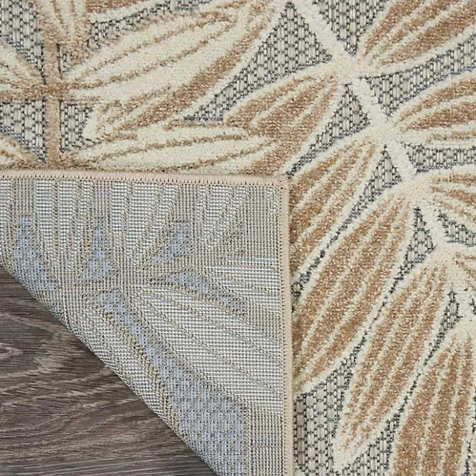 New Kirklands Home Natural Botanical Leaves Outdoor Area Rug, 9x13