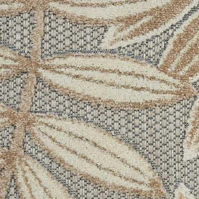 New Kirklands Home Natural Botanical Leaves Outdoor Area Rug, 9x13