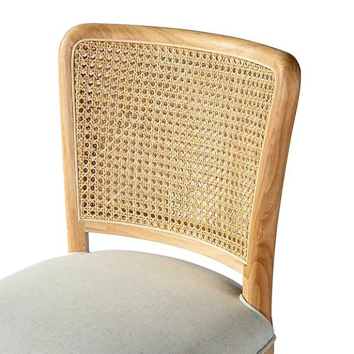 Clearance Kirklands Home Natural Cane Back Linen Office Chair