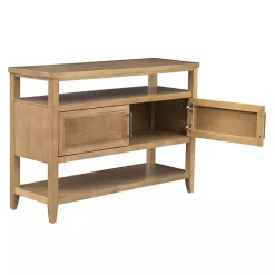 Best Kirklands Home Natural Cane Martha Sterwart Console Table Tan