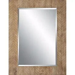 Sale Kirklands Home Natural Chevron Wood Wall Mirror