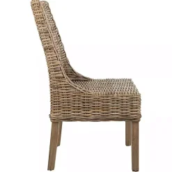 Kirklands Home Natural Coastal Rat 2-pc. Dining Chair Set Tan