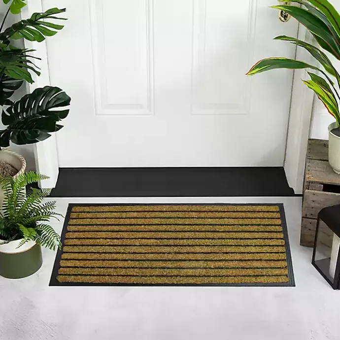 Outlet Kirklands Home Natural Coir Striped Non-Skid Doormat