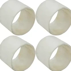 Hot Kirklands Home Natural Cream Marble 4-pc. Napkin Ring Set