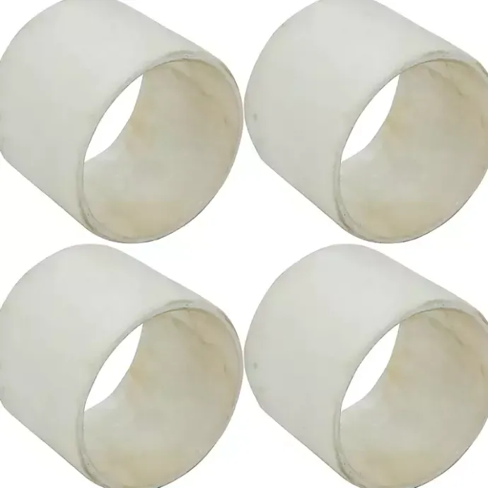 Hot Kirklands Home Natural Cream Marble 4-pc. Napkin Ring Set