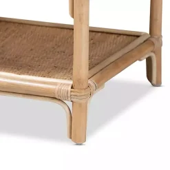 Online Kirklands Home Natural Curled Rattan 3-Tiered Bookcase