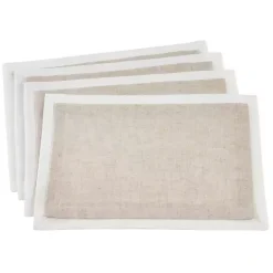 Clearance Kirklands Home Natural Double Layered Placemats, Set of 4 White