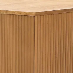 Best Kirklands Home Natural Fluted Hexagon Coffee Table Tan
