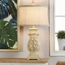 Outlet Kirklands Home Natural French Country Table Lamp White