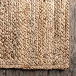 Outlet Kirklands Home Natural Hand Woven Rigo Jute Area Rug, 10x14 Tan