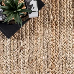 Sale Kirklands Home Natural Hand Woven Rigo Jute Area Rug, 12x18 Tan