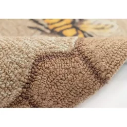 Outlet Kirklands Home Natural Honeycomb & Bees Outdoor Accent Rug