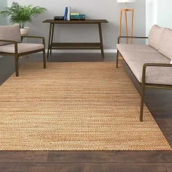 Sale Kirklands Home Natural Jute and Wool Woven Area Rug, 5x8 Brown
