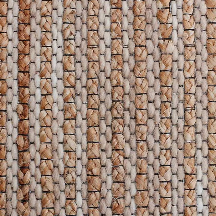 Sale Kirklands Home Natural Jute and Wool Woven Area Rug, 5x8 Brown