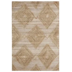 Hot Kirklands Home Natural Jute Diamond Modern Woven Area Rug, 5x8 Brown