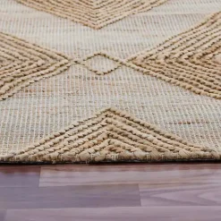 Hot Kirklands Home Natural Jute Diamond Modern Woven Area Rug, 5x8 Brown