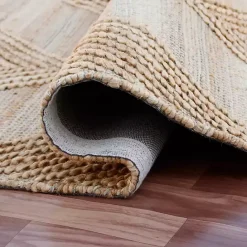 Hot Kirklands Home Natural Jute Diamond Modern Woven Area Rug, 5x8 Brown