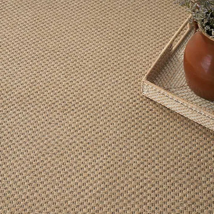 Hot Kirklands Home Natural Jute Solid Woven Area Rug, 3x5 Tan