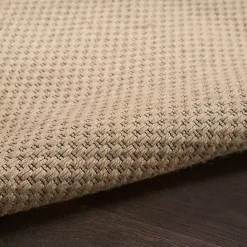 New Kirklands Home Natural Jute Solid Woven Area Rug, 5x7 Tan