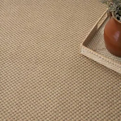 Discount Kirklands Home Natural Jute Solid Woven Area Rug, 7x9 Tan