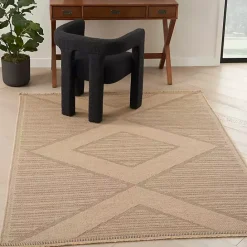 Hot Kirklands Home Natural Jute Woven Diamond Area Rug, 7x9