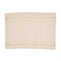 Sale Kirklands Home Natural Leno Striped Placemats, Set of 4 Tan